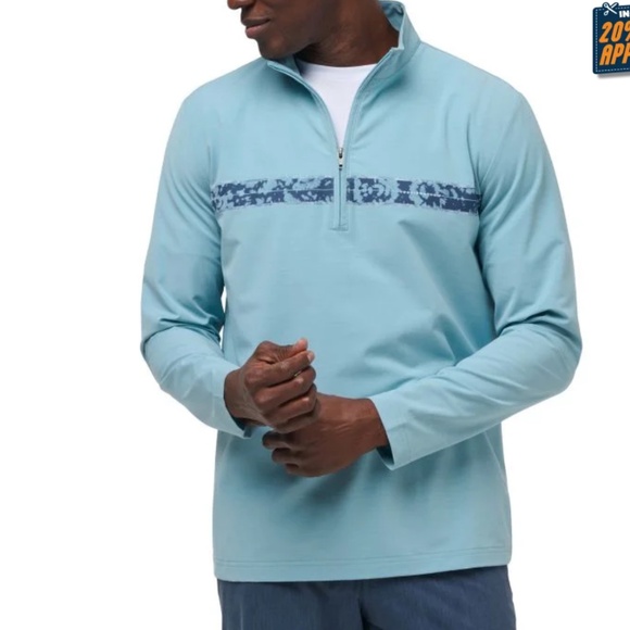 TravisMathew Swell Season Quarter Zip Golf Pullover - Picture 1 of 6